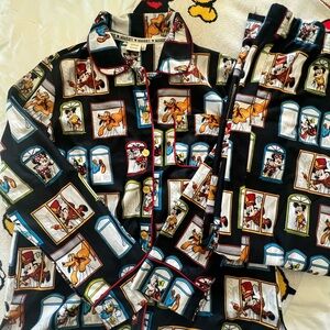 Disney women Pajamas - Black with Colorful Cartoon Print